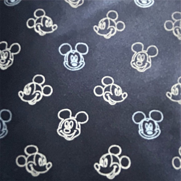 Disney Mickey Mouse Geometric Silk Necktie Black Classic - Picture 6 of 9